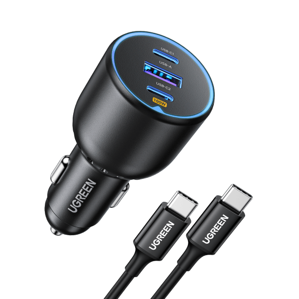 UGREEN 63 W USB C autoladeradapter, PPS 45W supersnel opladen Type C autolader met 3,3FT 5A-kabel, dubbele USB-autolader compatibel met Samsung Galaxy S24/S23/S22-serie, iPhone/iPad/MacBook UGREEN 63 W USB C autoladeradapter, PPS 45W supersnel opladen Type C autolader met 3,3FT 5A-kabel, dubbele USB-autolader compatibel met Samsung Galaxy S24/S23/S22-serie, iPhone/iPad/MacBook