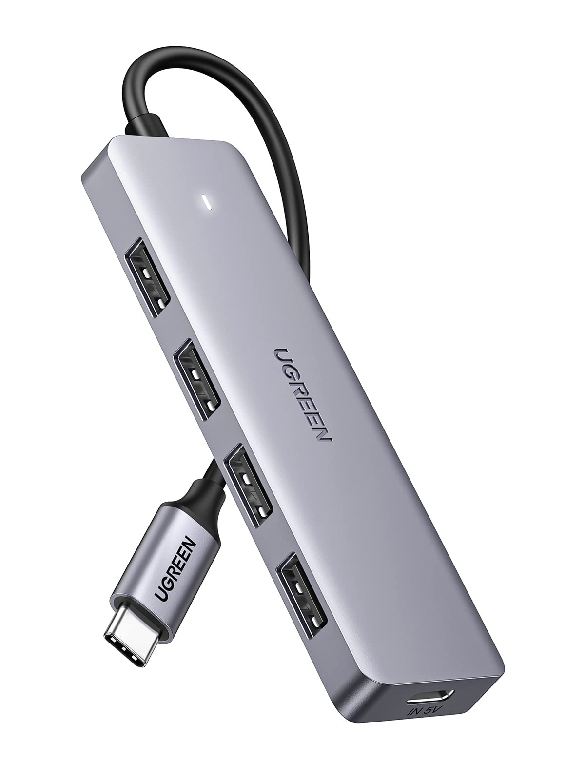 Adapter - Supersnel - USB C & USB Hub met 4 Poorten - Voor Alle Appara Adapter - Supersnel - USB C & USB Hub met 4 Poorten - Voor Alle Appara