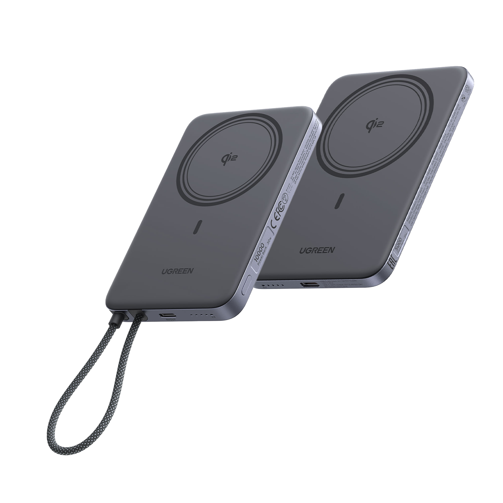 UGREEN MagFlow Air Magnetische Powerbankbundel (10.000 mAh + 5.000 mAh, Qi2 15 W)