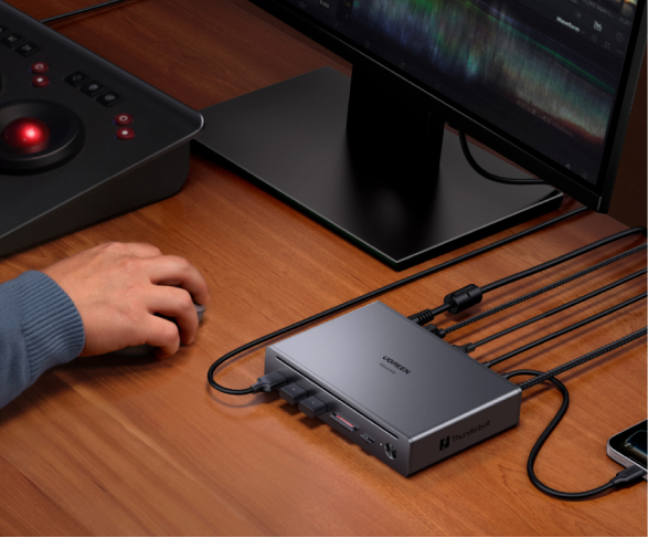 UGREEN Maxidok 10-in-1 Thunderbolt™ 5 Dockingstation met Gigabit Ethernet – Dual 6K/8K-display voor Mac & Windows