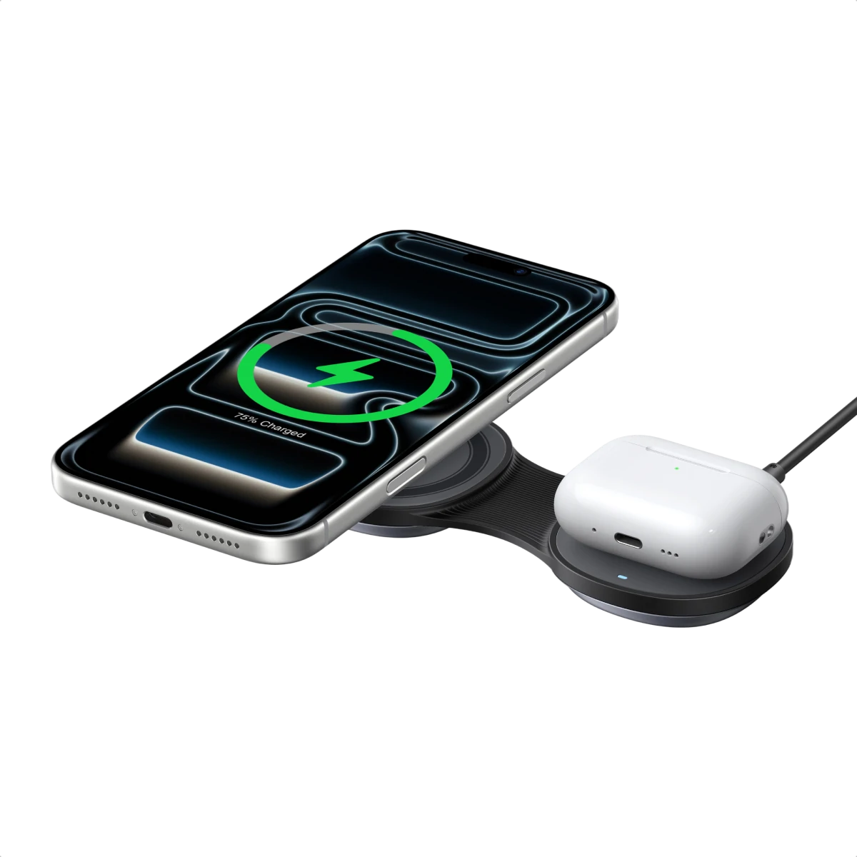 UGREEN MagFlow Magnetische Draadloze Oplader (2-in-1 Opvouwbaar, Qi2 25 W, 30 W USB-C-ingang)
