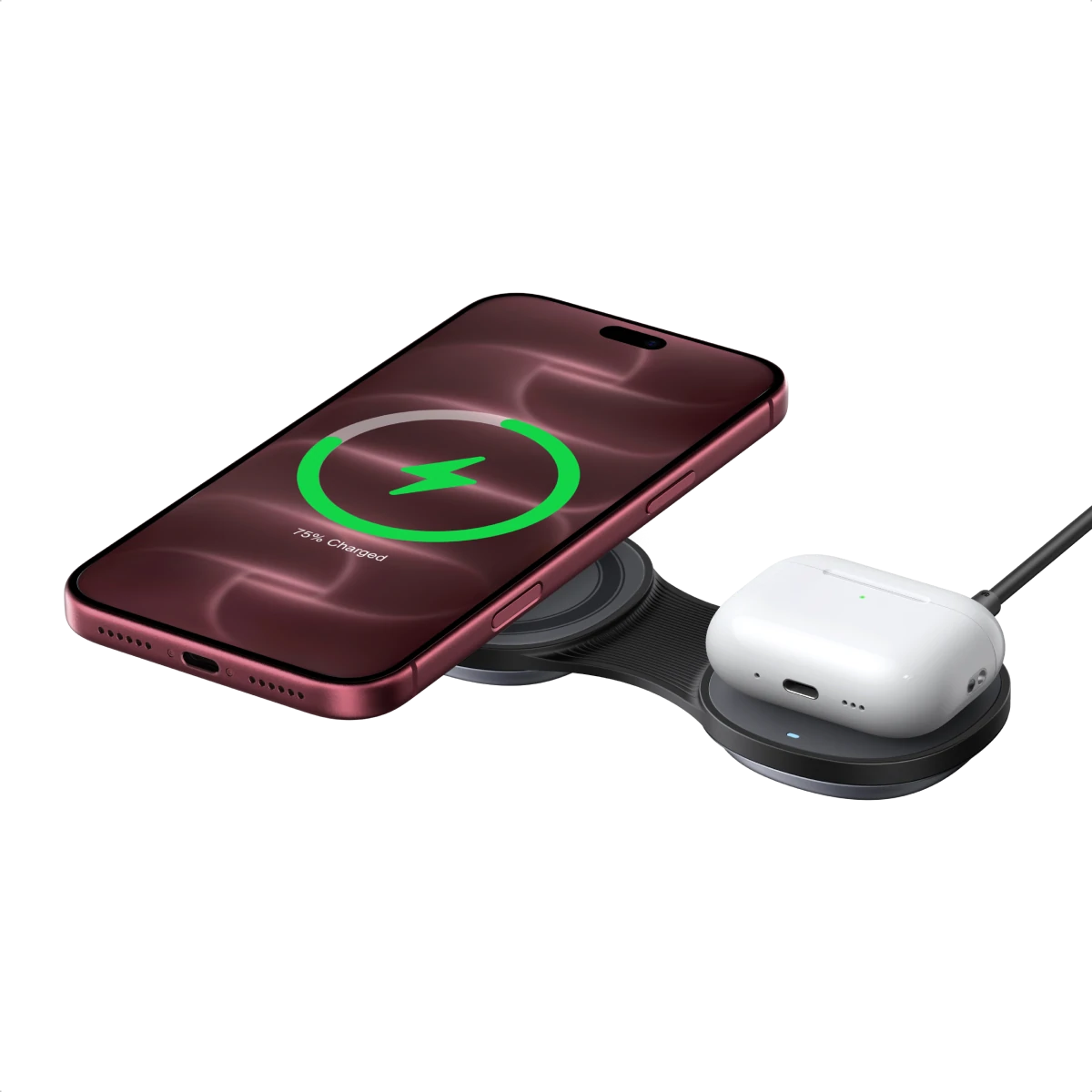 UGREEN MagFlow Magnetische Draadloze Oplader (2-in-1 Opvouwbaar, Qi2 25 W, 30 W USB-C-ingang)