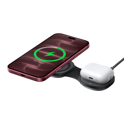 UGREEN MagFlow Magnetische Draadloze Oplader (2-in-1 Opvouwbaar, Qi2 25 W, 30 W USB-C-ingang)