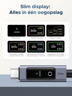 UGREEN Nexode 240 W USB-C-kabel met Smart Display | UGREEN NL