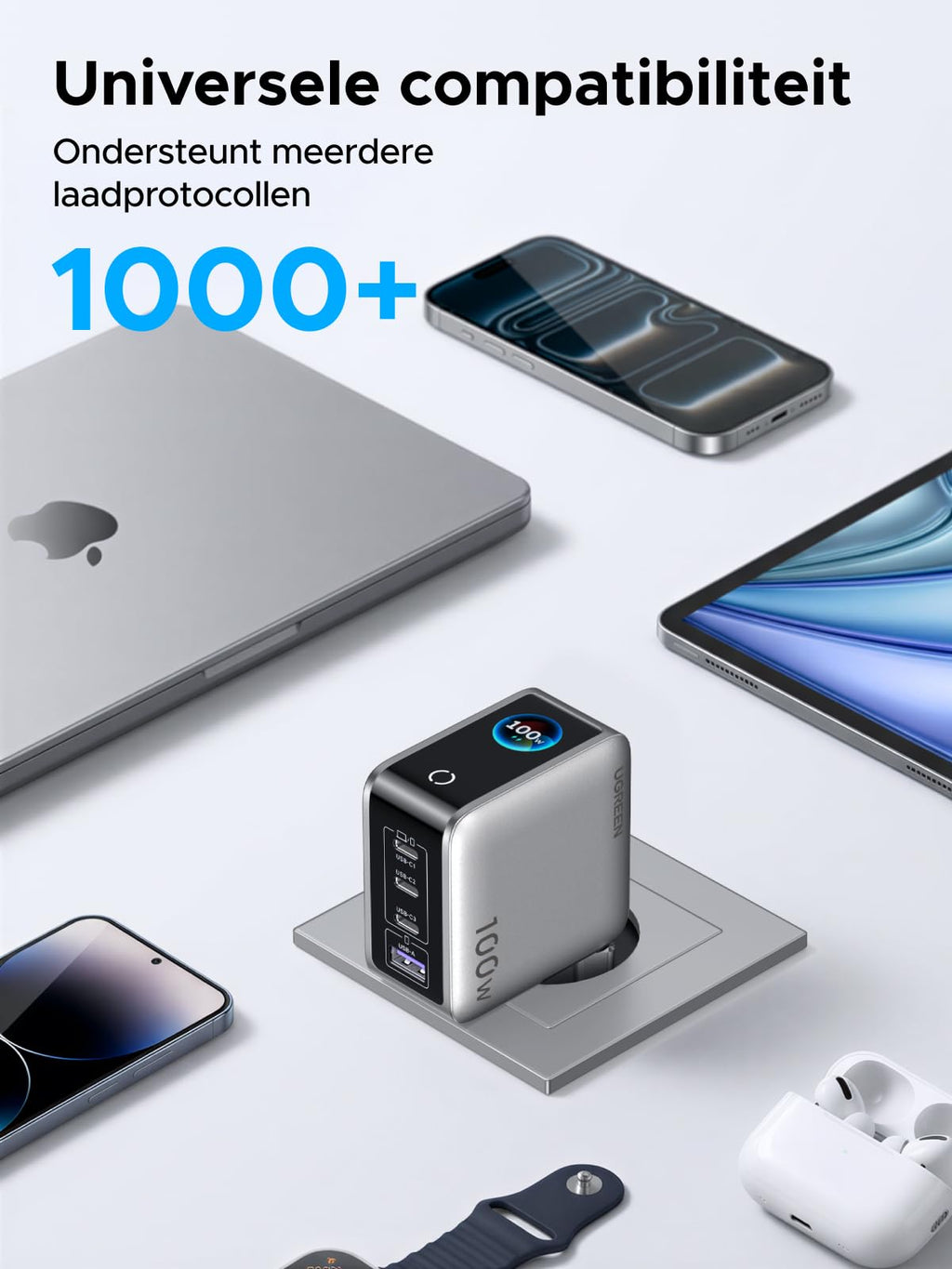 UGREEN Nexode Pro 100 W Oplader met Smart Display | UGREEN NL