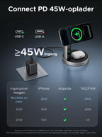 UGREEN MagFlow Pro 25W Qi2 2-in-1 magnetisch laadstation met koeling
