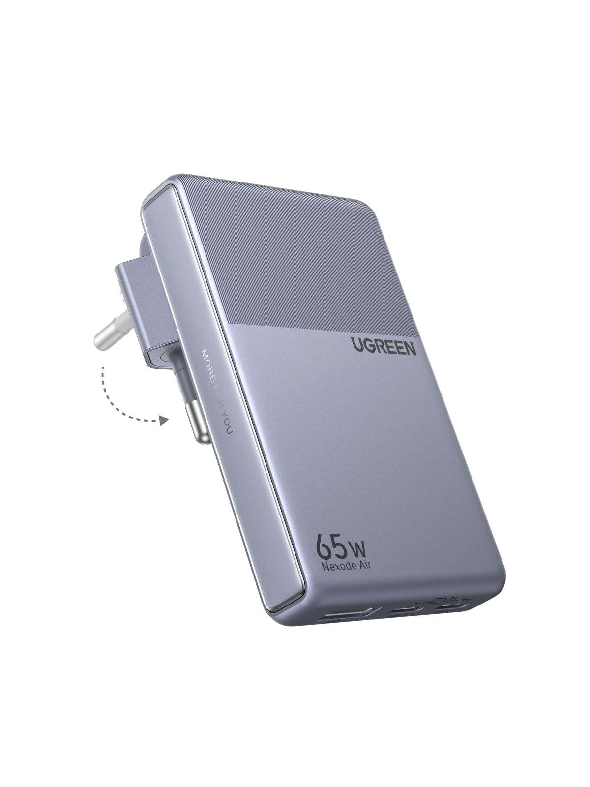 UGREEN Nexode Air Slim Oplader (65W, 3-Poorts, Opvouwbare Stekker)