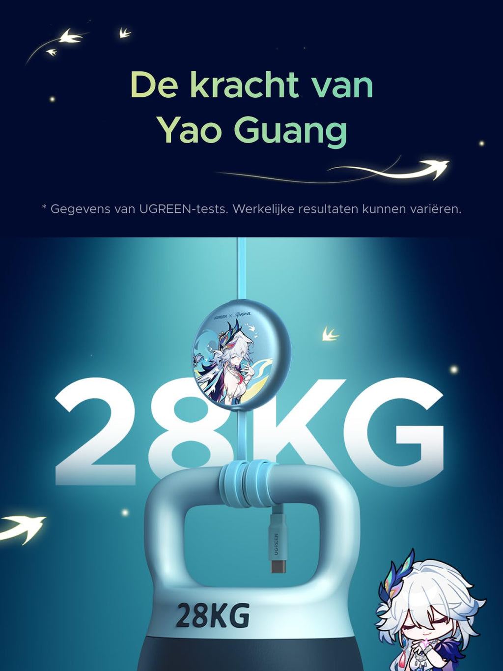 UGREEN x Honkai: Star Rail 100 W intrekbare USB-C-kabel