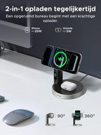 UGREEN MagFlow Pro 25W Qi2 2-in-1 magnetisch laadstation met koeling