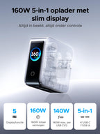 UGREEN Nexode Pro 160 W Oplader met Smart Display | UGREEN NL