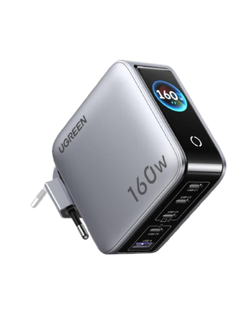 UGREEN Nexode Pro Oplader met Smart Display (160 W, 5 Poorten, GaN)