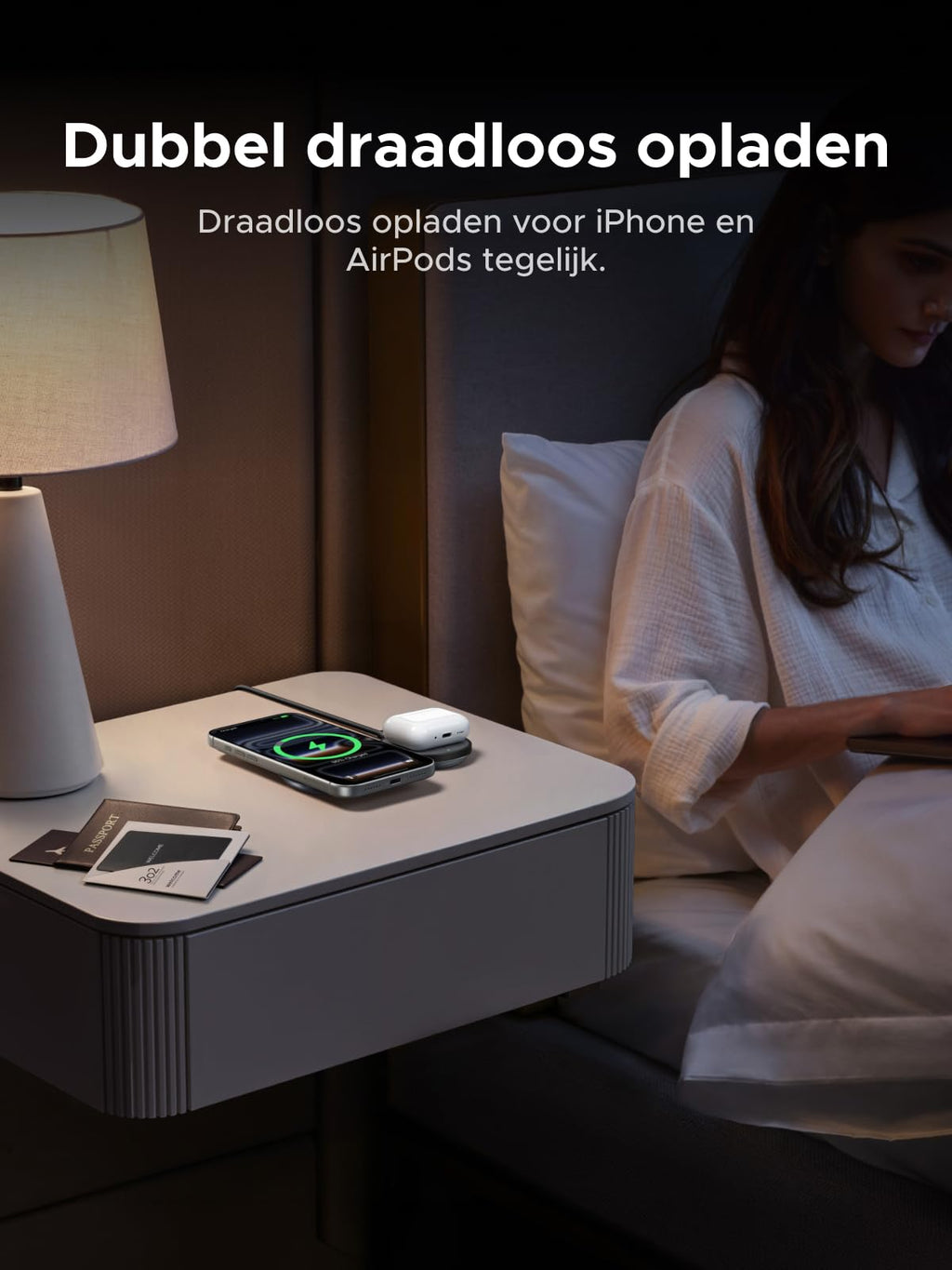 UGREEN MagFlow Qi2 25W 2-in-1 Opvouwbare Magnetische Draadloze Oplader