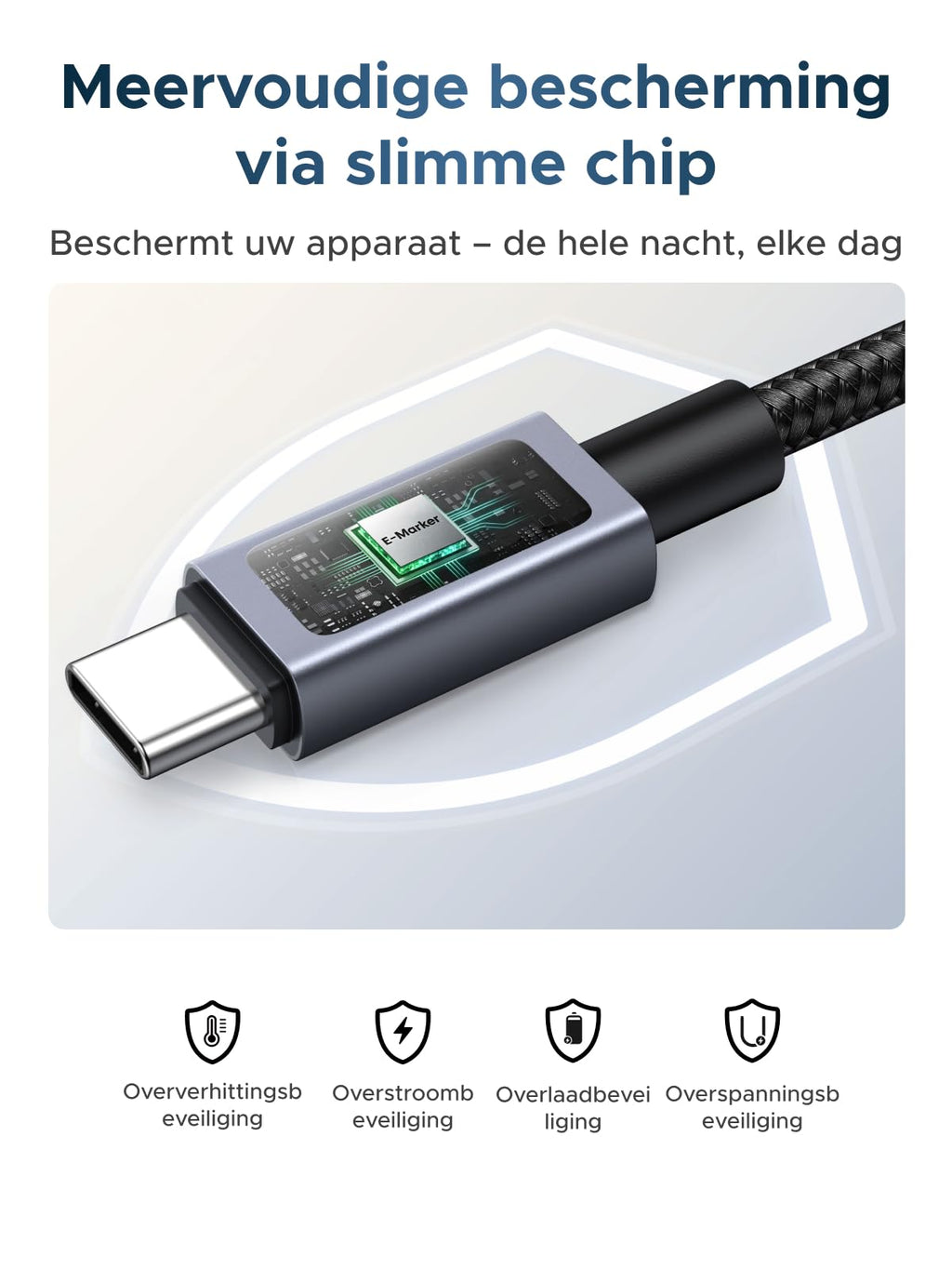 UGREEN Nexode 240 W USB-C-kabel met Smart Display | UGREEN NL