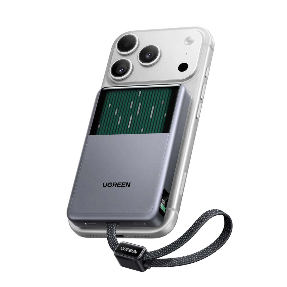 UGREEN MagFlow Pro Magnetische Powerbank (10.000 mAh, Qi2 25 W, Ingebouwde 45 W USB-C-kabel)