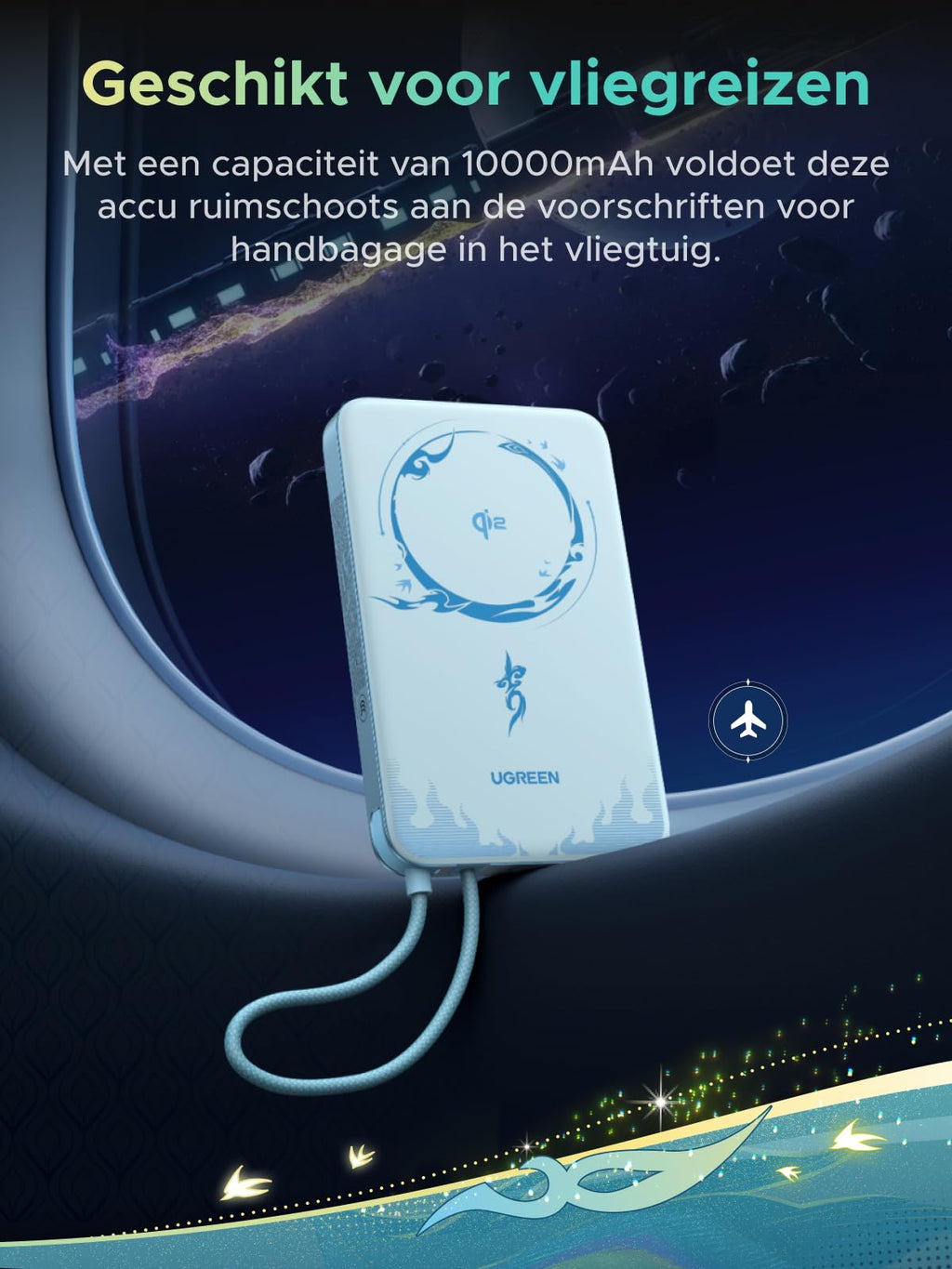 UGREEN x Honkai: Star Rail 10.000 mAh 30 W magnetische powerbank