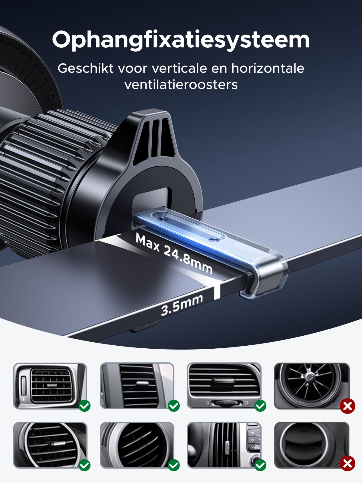 UGREEN Magflow Pro Qi2 25W magnetische autolader met koeling