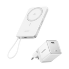UGREEN MagFlow Air Powerbank & Nexode Air-oplader in Bundel (5.000 mAh / 10.000 mAh, Qi2 15 W, 65 W GaN)