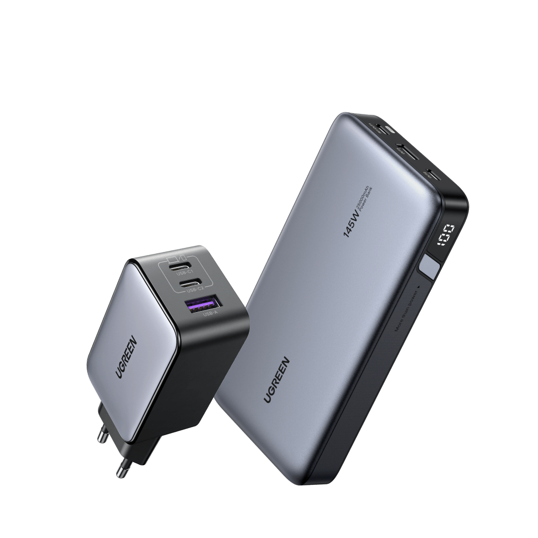 UGREEN Nexode Power Bank 25000mAh 145W met  GaN 65W Oplader