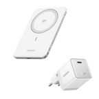 UGREEN MagFlow Air Powerbank & Nexode Air-oplader in Bundel (5.000 mAh / 10.000 mAh, Qi2 15 W, 65 W GaN)