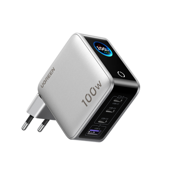 UGREEN Nexode Pro Oplader met Smart Display (100 W, 4 Poorten, GaN)