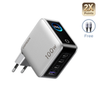 UGREEN Nexode Pro Oplader met Smart Display (100 W, 4 Poorten, GaN)