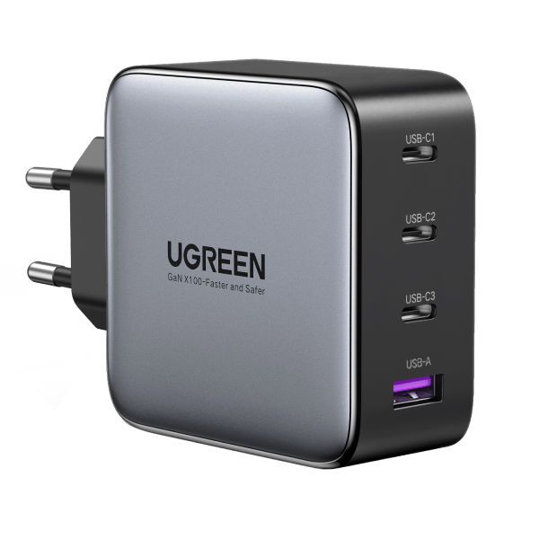 UGREEN Nexode GaN Oplader 100W USB-C Voeding met 4 Poorten