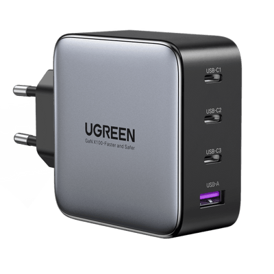 UGREEN Nexode GaN Oplader 100W USB-C Voeding met 4 Poorten