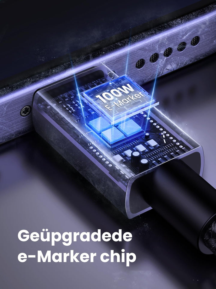 UGREEN 100W USB C - kabel PD 3.0 oplaadkabel USB C naar USB C snellaadkabel 5A/20V (0.5m)