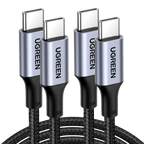 UGREEN 100W USB C naar USB C kabel 2pcs PD3.0 PPS USB - C oplaadkabel 5A/20V compatibel met iPhone 15 Pro