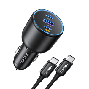 UGREEN 130W USB C Autolader, 3-poorts Sigarettenaansteker