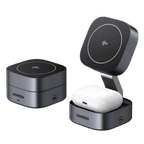UGREEN 2 in 1 opvouwbaar oplaadstation Qi2 gecertificeerd 15W oplaadstandaard