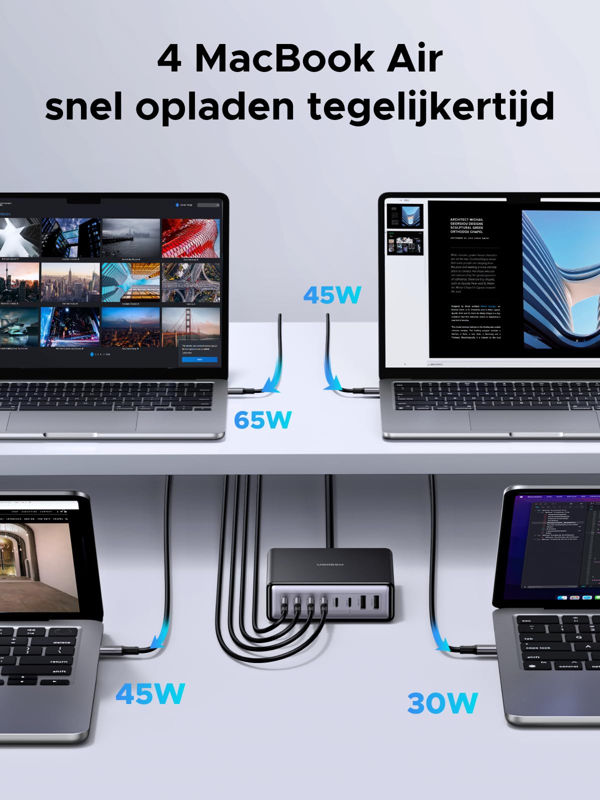 UGREEN 200W 8 - Poorts GaN Desktop Snellader