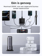 UGREEN 200W 8 - Poorts GaN Desktop Snellader