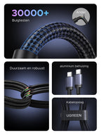 UGREEN 240W USB - C naar USB - C Oplaadkabel (Nylon Gevlochten)