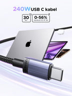 UGREEN 240W USB - C naar USB - C Oplaadkabel (Nylon Gevlochten)