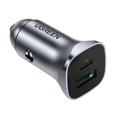 UGREEN 24W USB C Autolader, 2-poorts Sigarettenaansteker