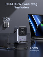 UGREEN 300W Powerbank 48000mAh met Slimme Digitale Display -PD3.1 140w twee-weg snelladen