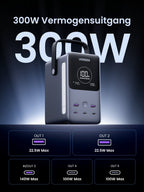UGREEN 300W Powerbank 48000mAh met Slimme Digitale Display -300w vermogensuitgang