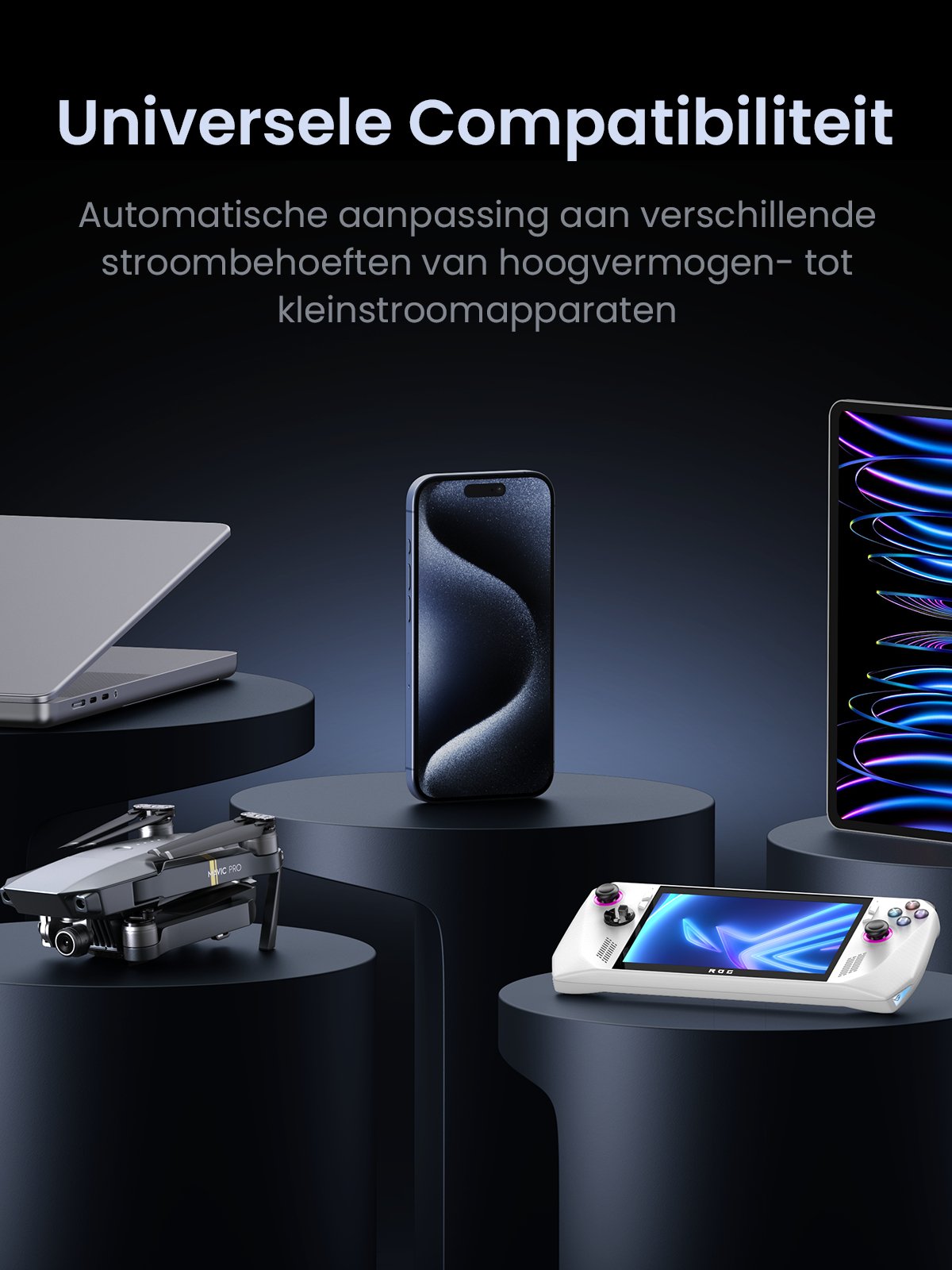 UGREEN 300W Powerbank 48000mAh met Slimme Digitale Display -universele compatibiliteit