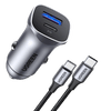 UGREEN 30W 2 - in - 1 Autolader met 1M USB C Kabel