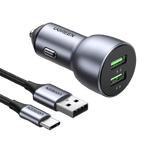 UGREEN 36W 2 - Poorts Autolader met 1M USB A naar C Kabel