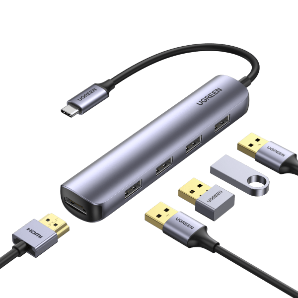 UGREEN 5 - in - 1 USB C Hub 4K - Compact en Draagbaar