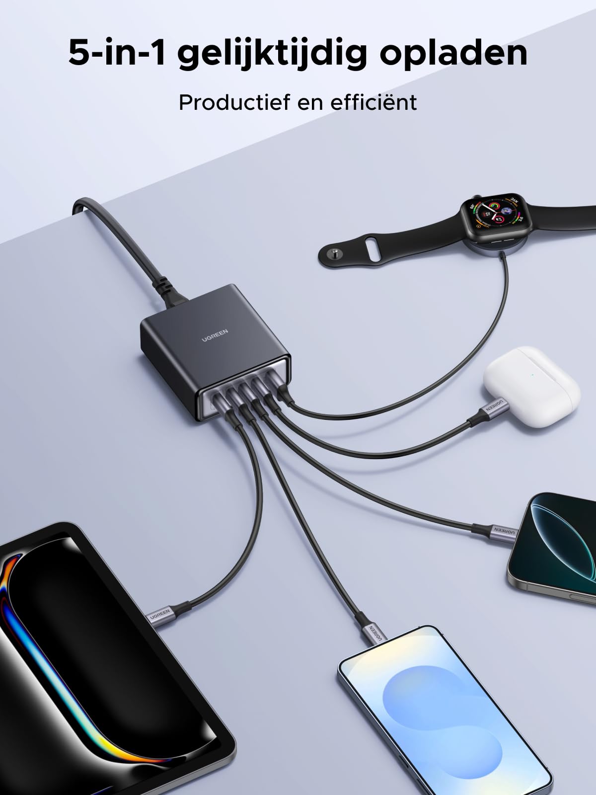 UGREEN 65W 5 - Poorts GaN Desktop Snellader