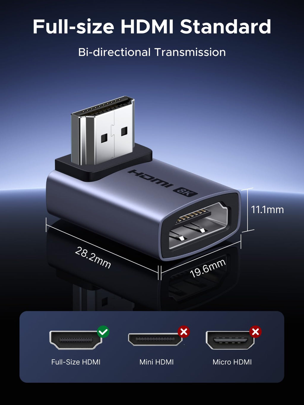 UGREEN 8K HDMI Haakse Adapterset (2 - Pack)