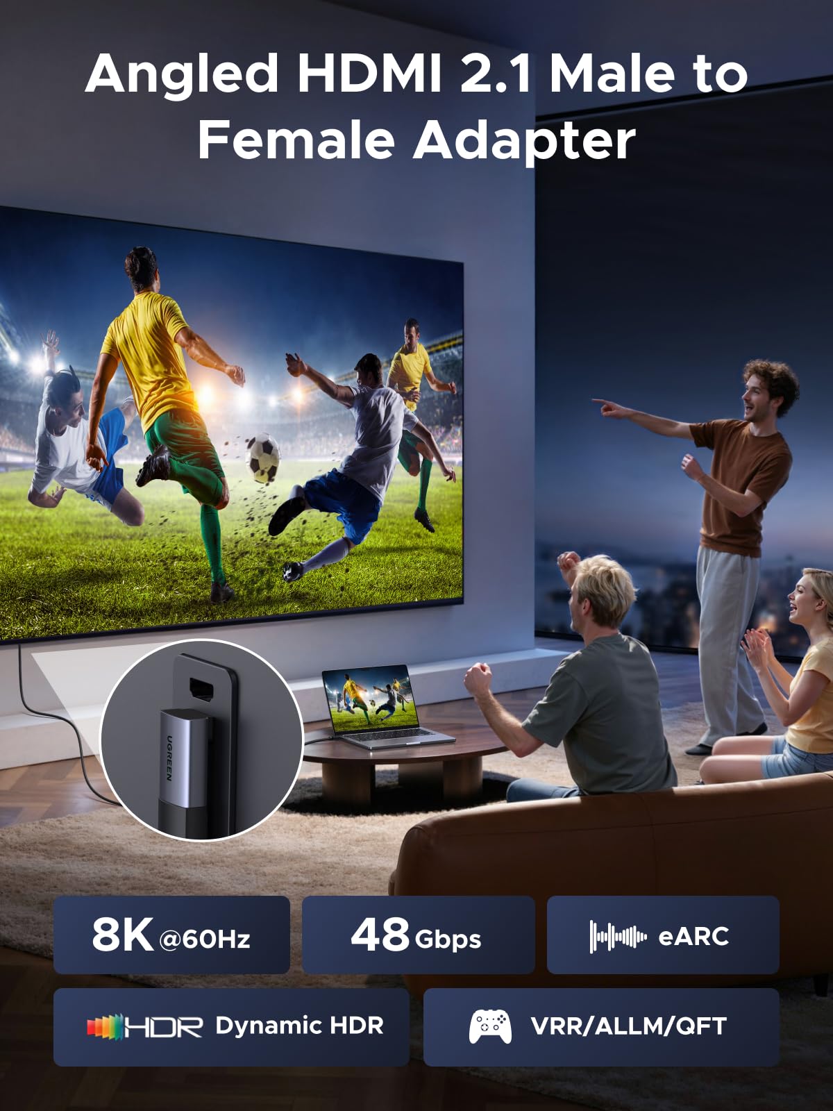 UGREEN 8K HDMI Haakse Adapterset (2 - Pack)