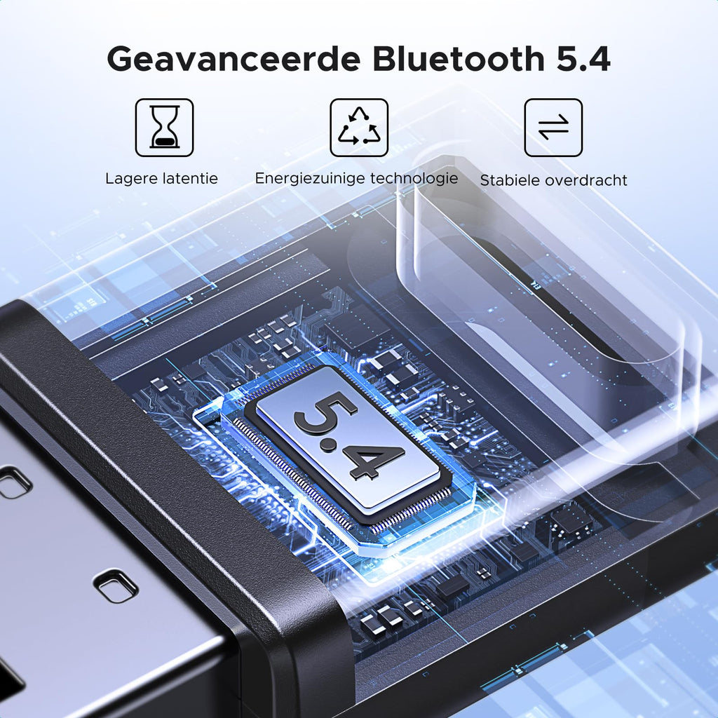 UGREEN Adapter 5.4 Bluetooth Dongle voor PC, Maus, Tastatur, Kopfhörer, Handy, USB Bluetooth Stick voor Windows 11/10/8.1