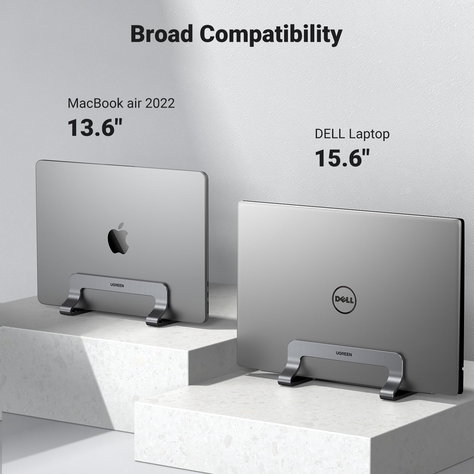 UGREEN Aluminium Verticale Laptop Standaard Verstelbare Bureau Laptop Stand