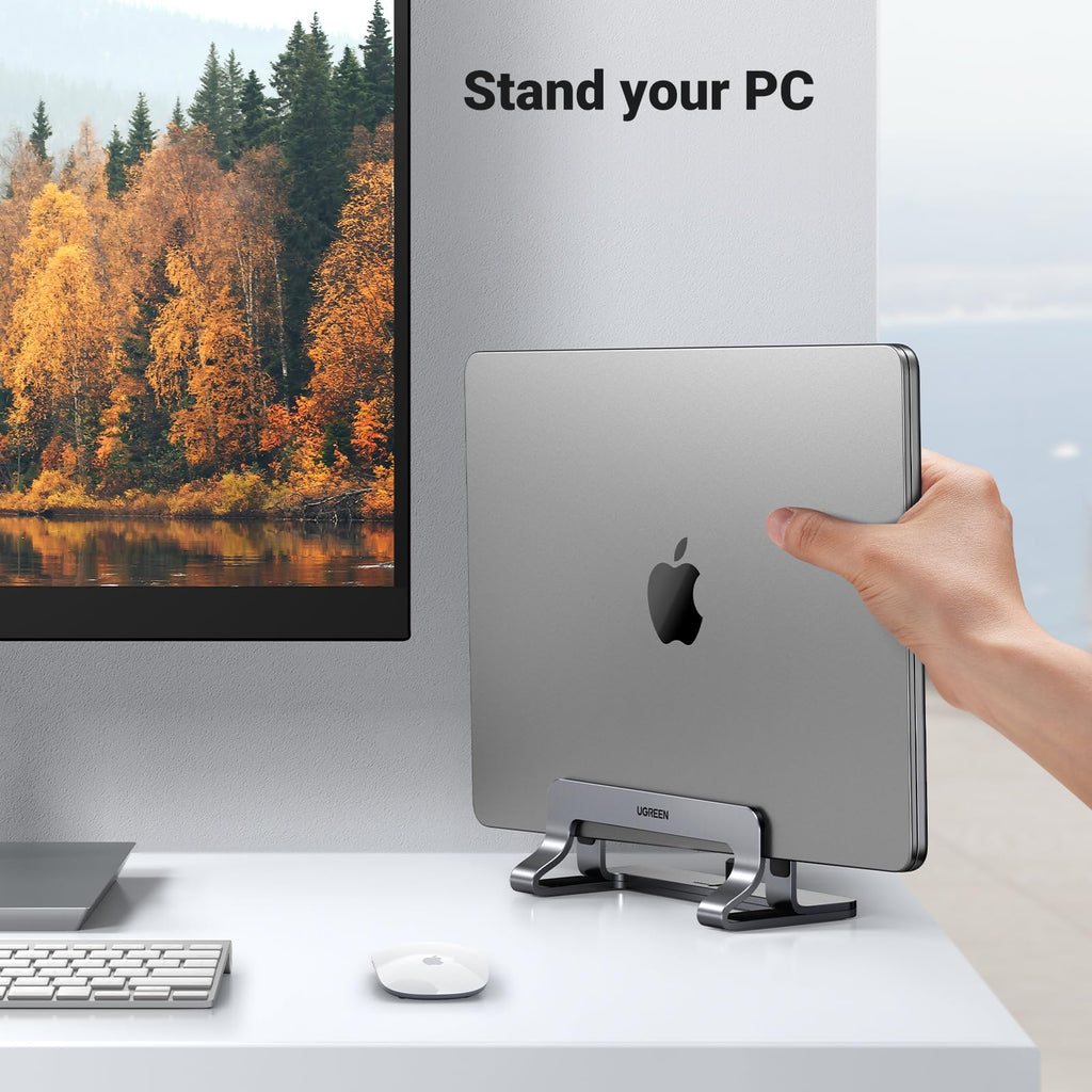 UGREEN Aluminium Verticale Laptop Standaard Verstelbare Bureau Laptop Stand