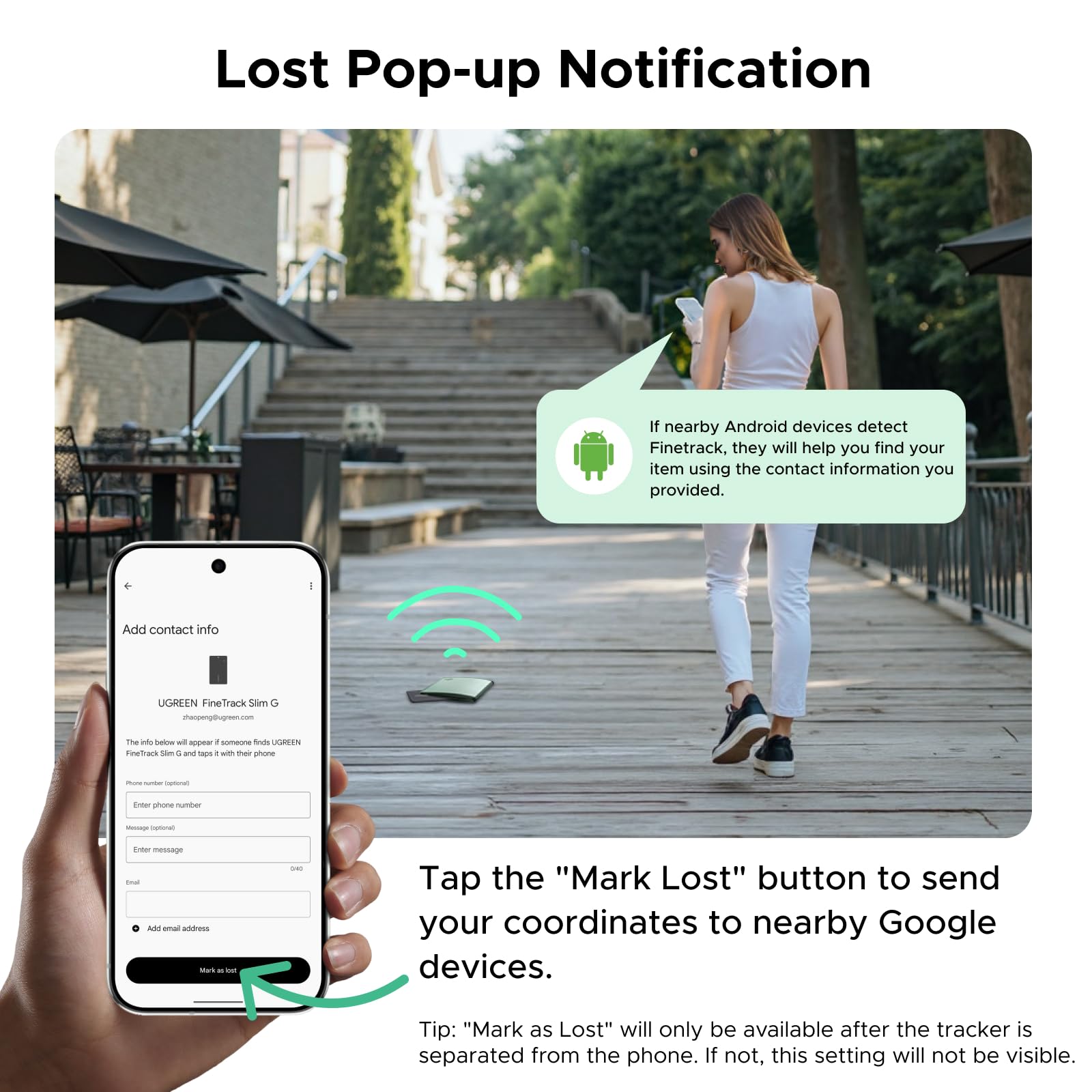 UGREEN FineTrack Slim G Smart Finder (Voor Android)