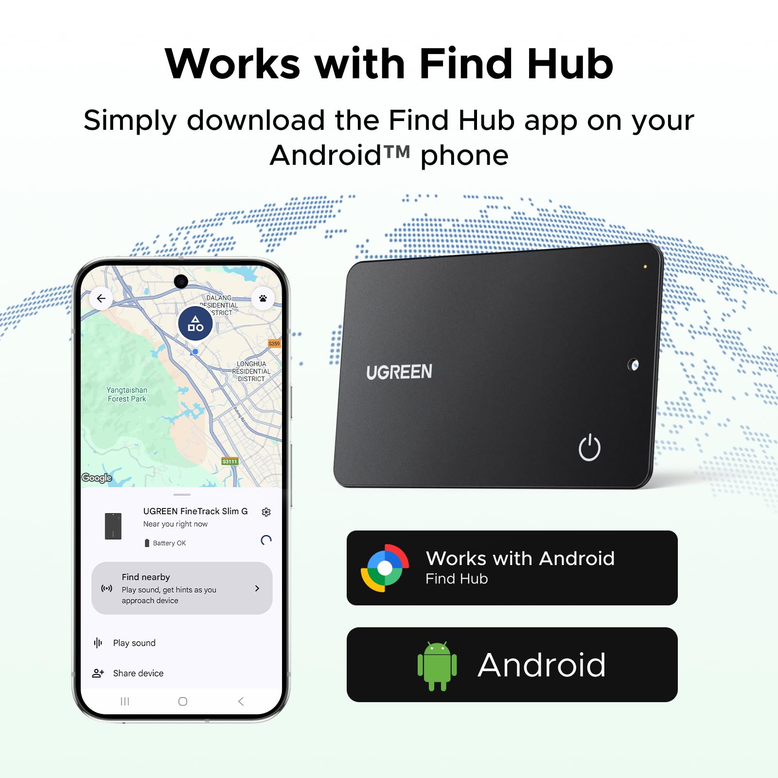 UGREEN FineTrack Slim G Smart Finder (Voor Android)